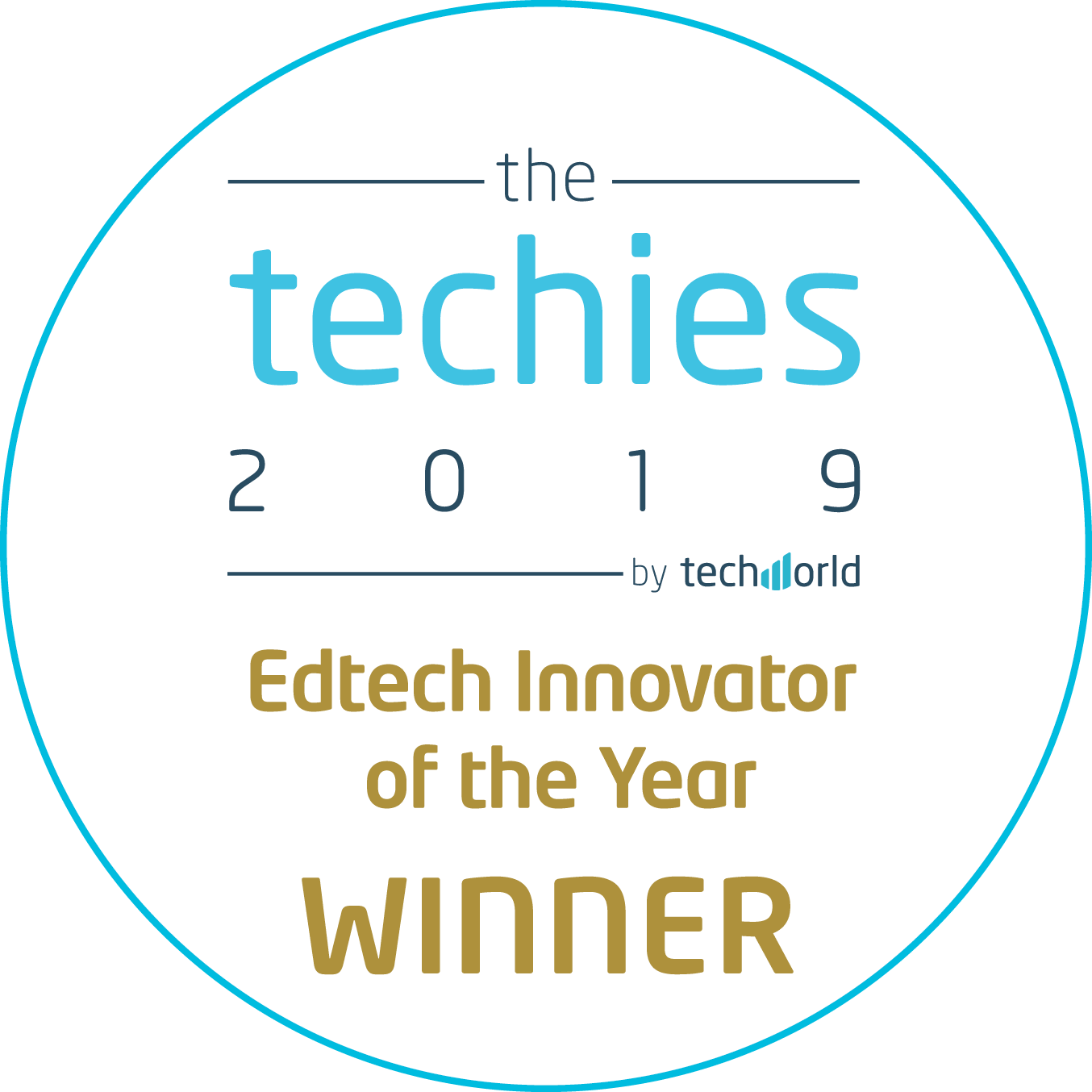 Badge representing Satchel's recognition as Edtech Innovator of the Year in 2019.